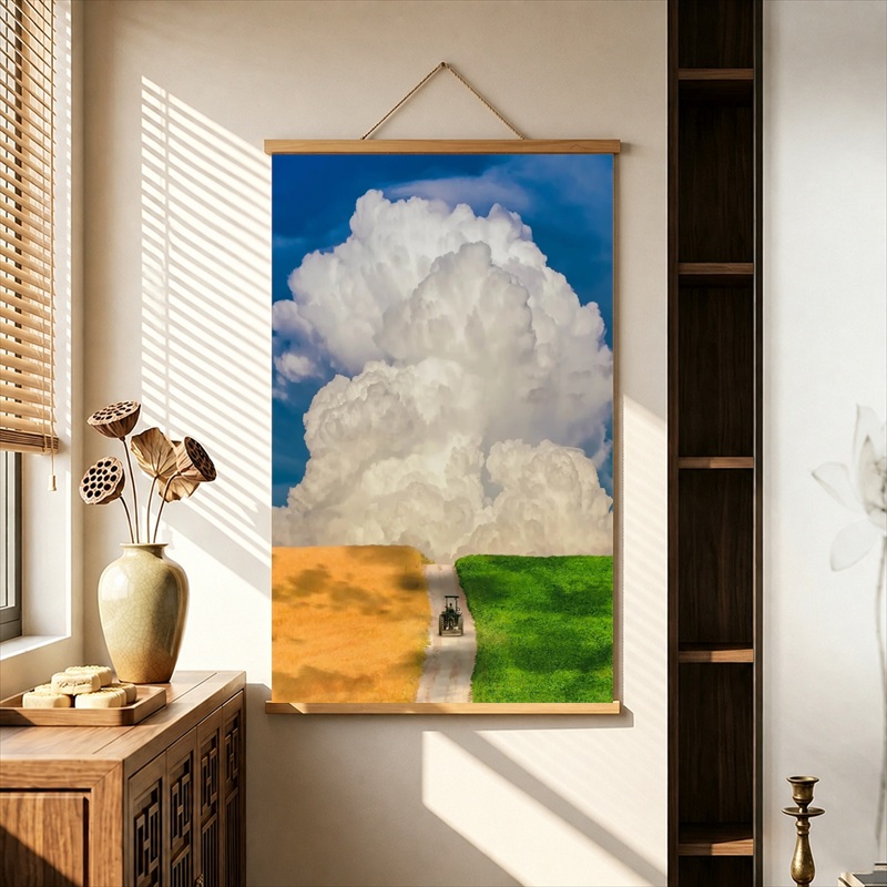 Farming Japan - Decoração de parede: Nuvens solitárias sobre