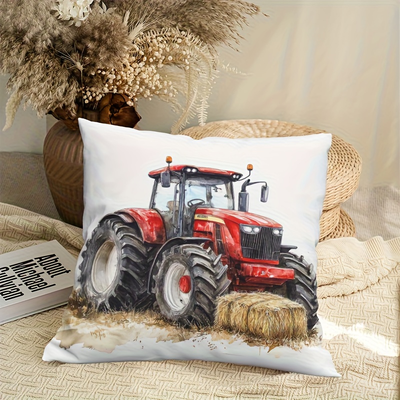 Capa de Almofada Rústica com T - Agriculture Farming Cartoon avaliação e preço